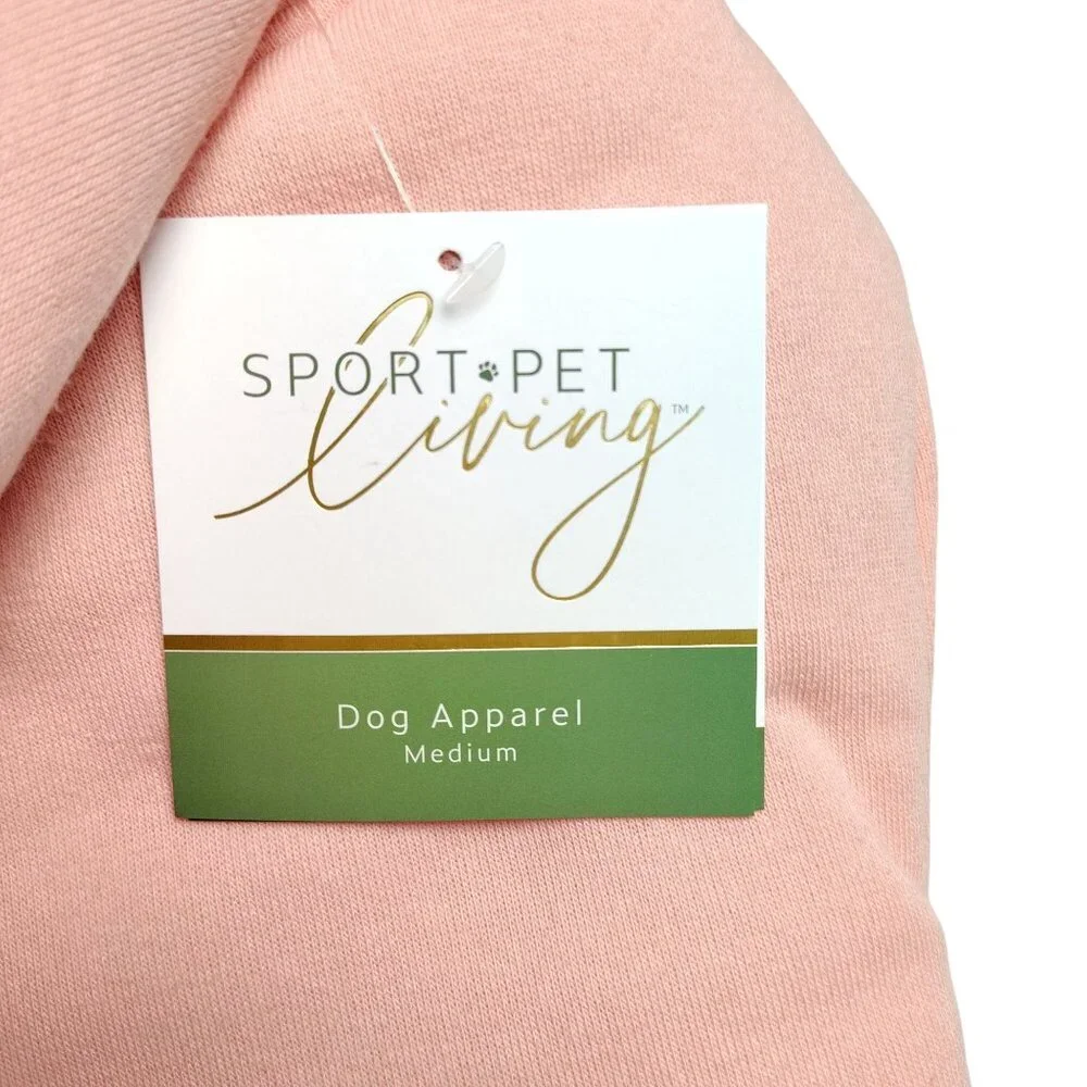 SportPet Medium Size Dog Colorblock Pink Hoodie Coat